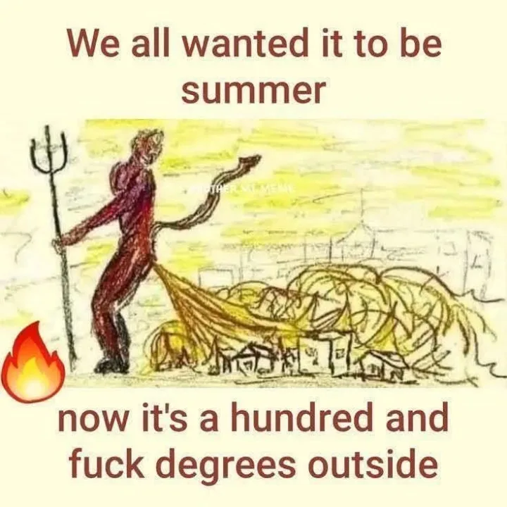 We all wanted it to be summer & now it's a hundred and fuck degrees outside