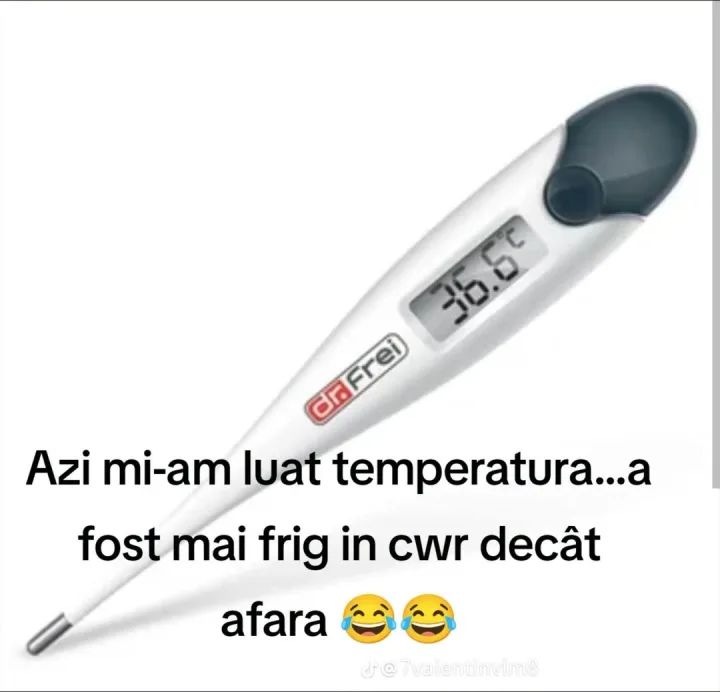 Azi mi-am luat temperatura...a fost mai frig in cwr decat afara