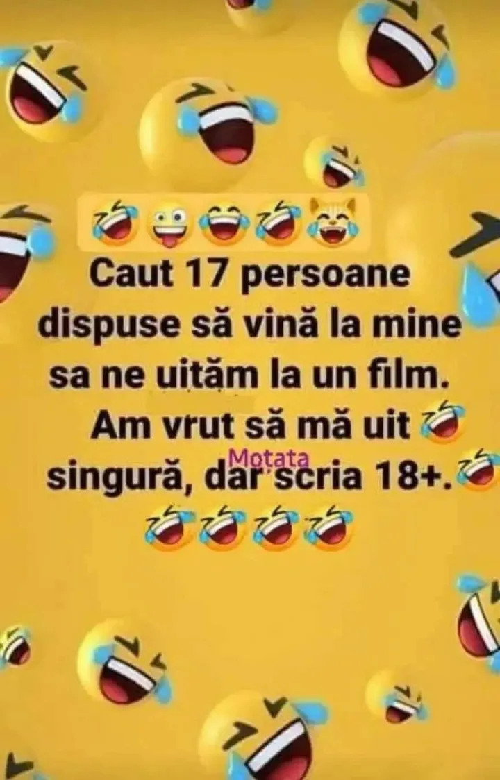 Caut 17 persoane dispuse sa vina la mine sa ne uitam la un film. Am vrut sa ma uit singura,...