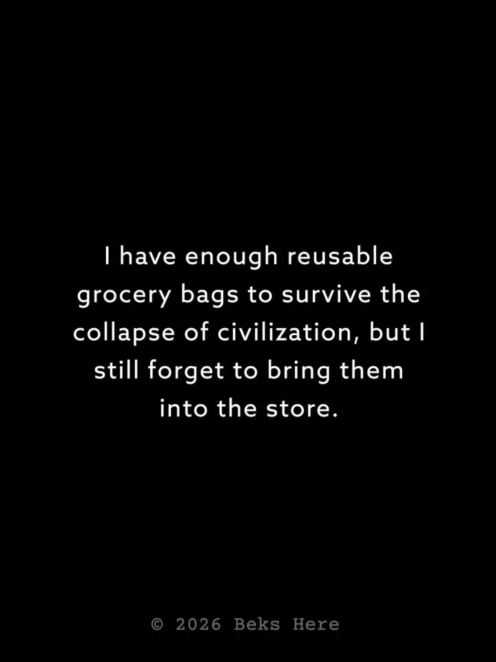 un element grafic cu text I haveenoughreusable have enough reusable grocery bags to survive...