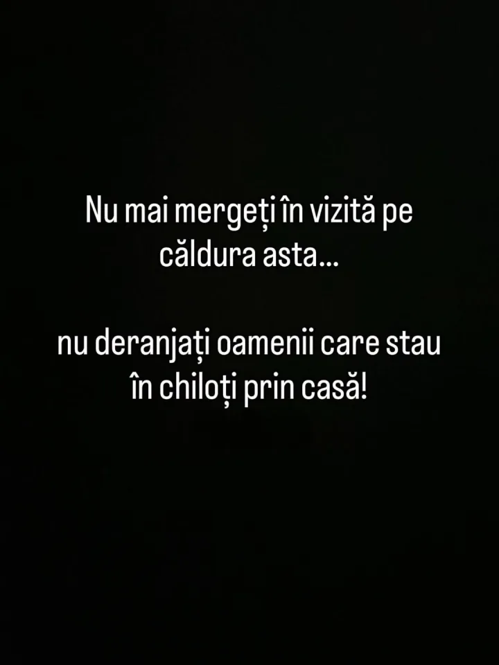 Nu mai mergeti in vizita pe caldura asta... nu deranjati oamenii care stau in chiloti prin...