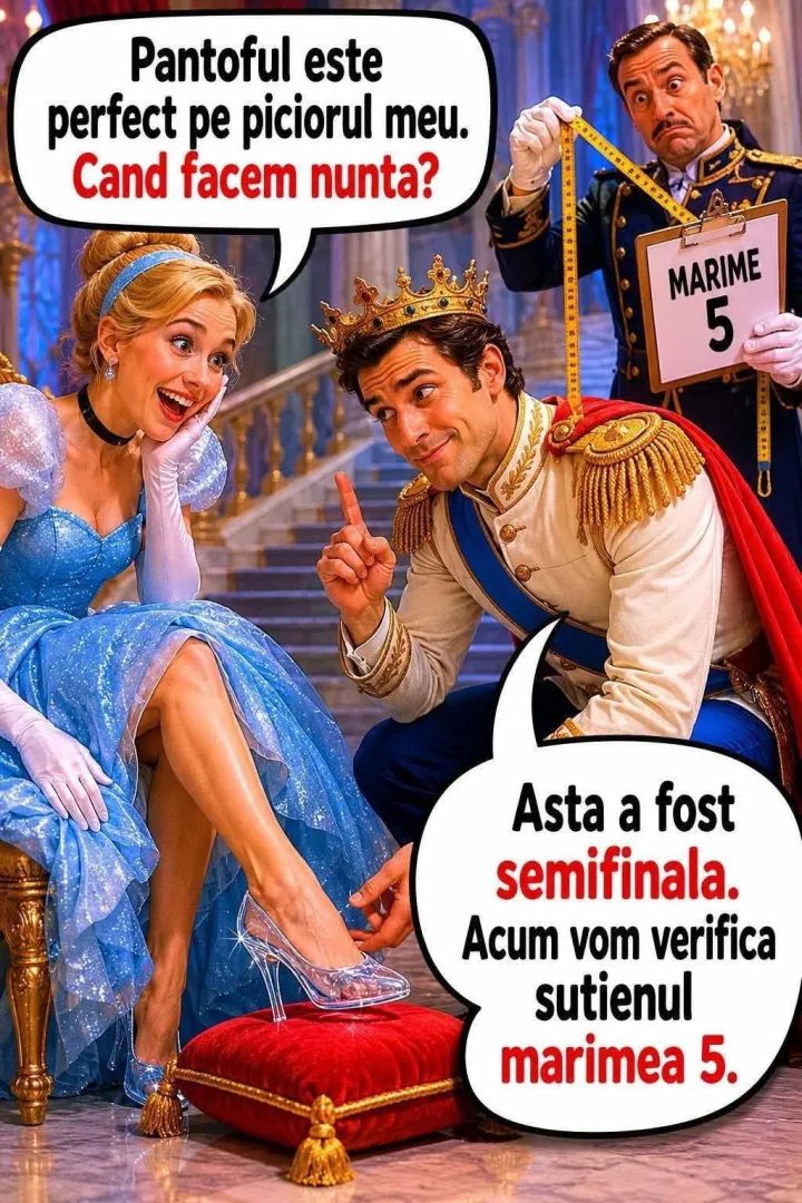 Pantoful este perfect pe piciorul meu. Cand facem nunta? MARIME 5 GR11 Asta a fost semifina...