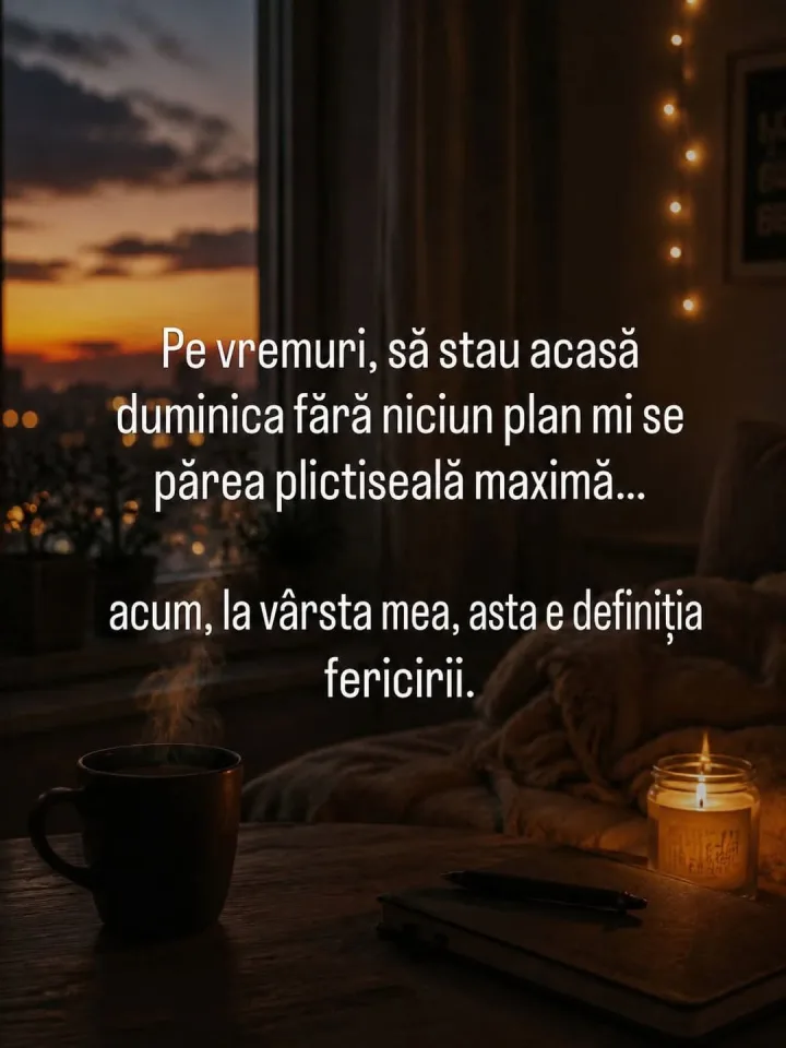 Pe vremuri, sa stau acasa duminica fara niciun plan mise parea plictiseala maxima... acum,...