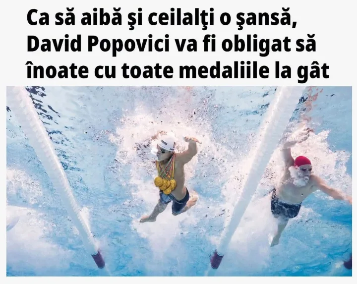 Ca sa aiba si ceilalti o sansa, David Popovici va fi obligat sa inoate cu toate medaliile l...