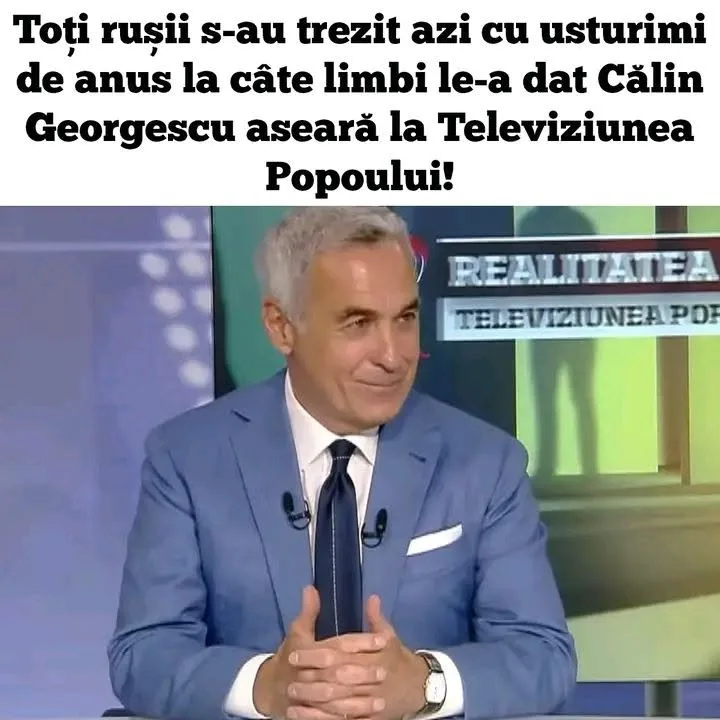 Toti rusii s-au trezit azi cu usturimi de anus la cate limbi le-a dat Calin Georgescu asear...