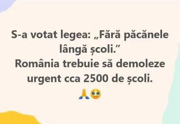 S-a votat legea: Fara pacanele langa scoli. Romania trebuie sa demoleze urgent cca 2500 de...